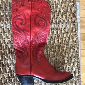 Red Larry Mahan Western Boots
